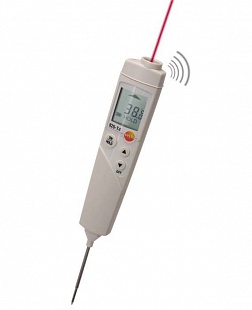 testo 826-T4 - Инфракрасный термометр с лазерным целеуказателем и проникающим пищевым зондом (оптика 6:1)